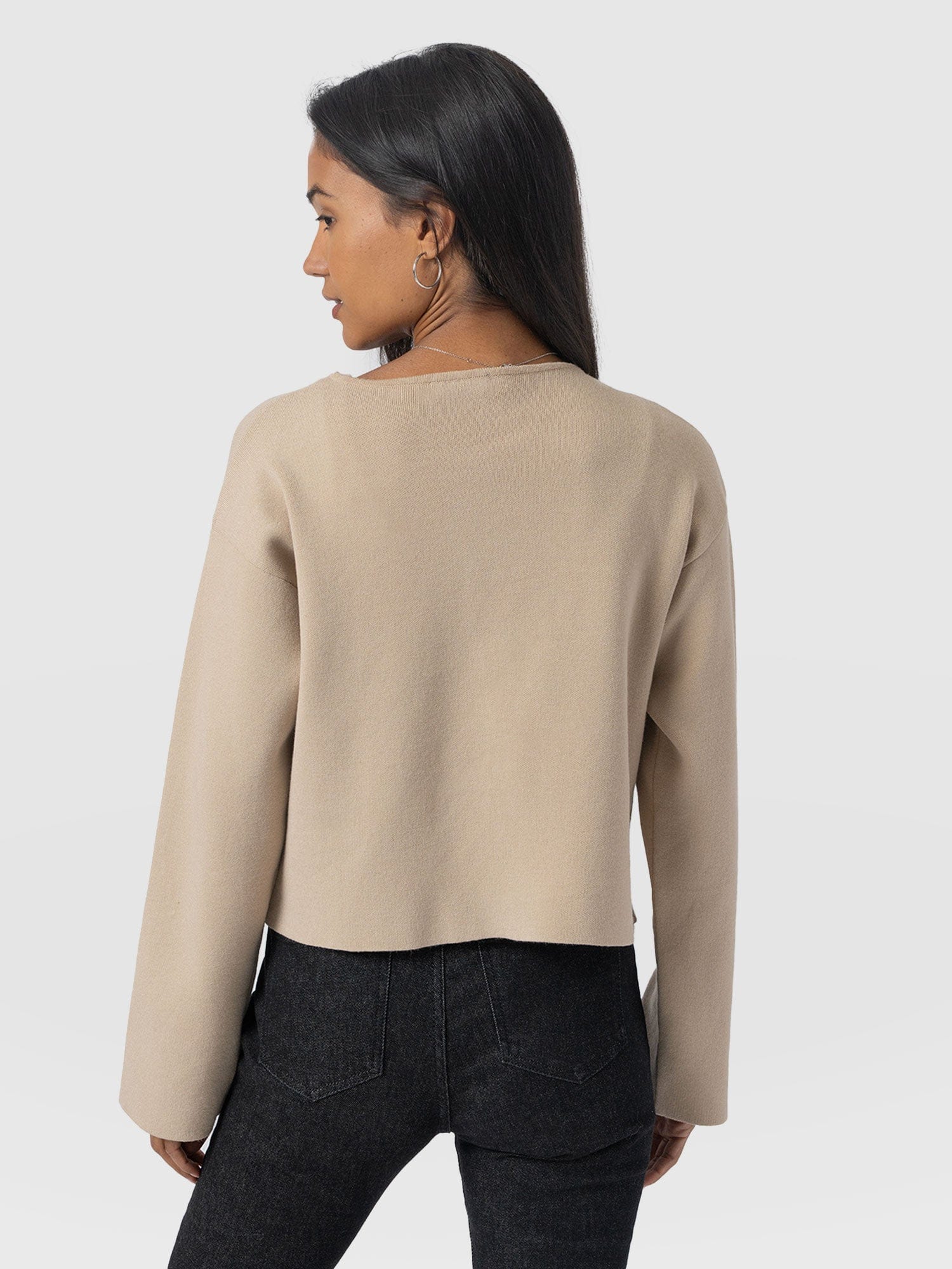 Maeva Knit Jacket Cream - Women's Wool Jacket | Saint + Sofia® EU